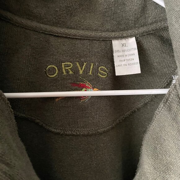 Orvis Zip Front Heavy Duty Sweatshirt - Picture 6 of 6